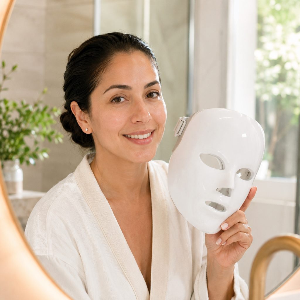 Máscara LED Facial 7 Colores — Fototerapia Antiedad
