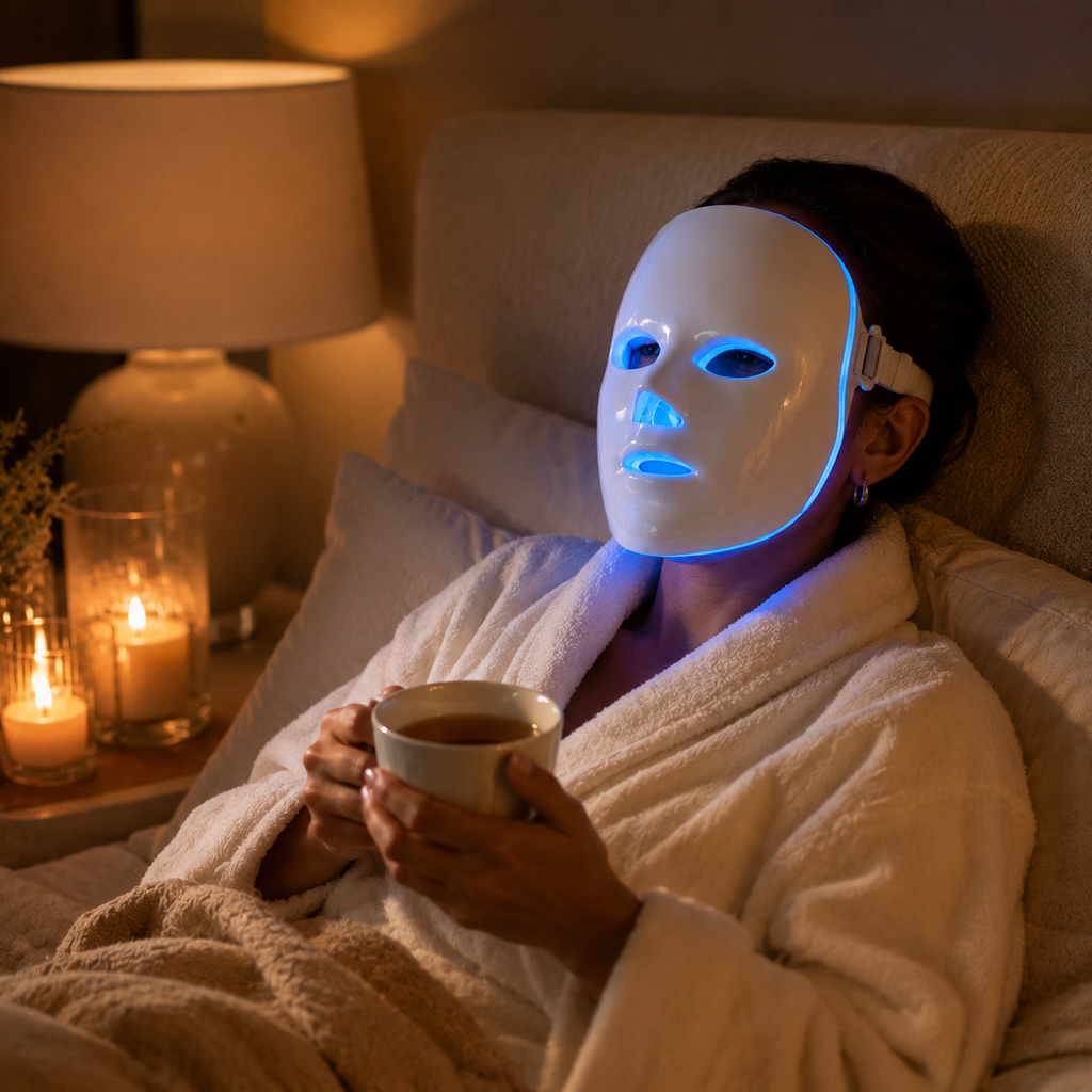 Máscara LED Facial 7 Colores — Fototerapia Antiedad