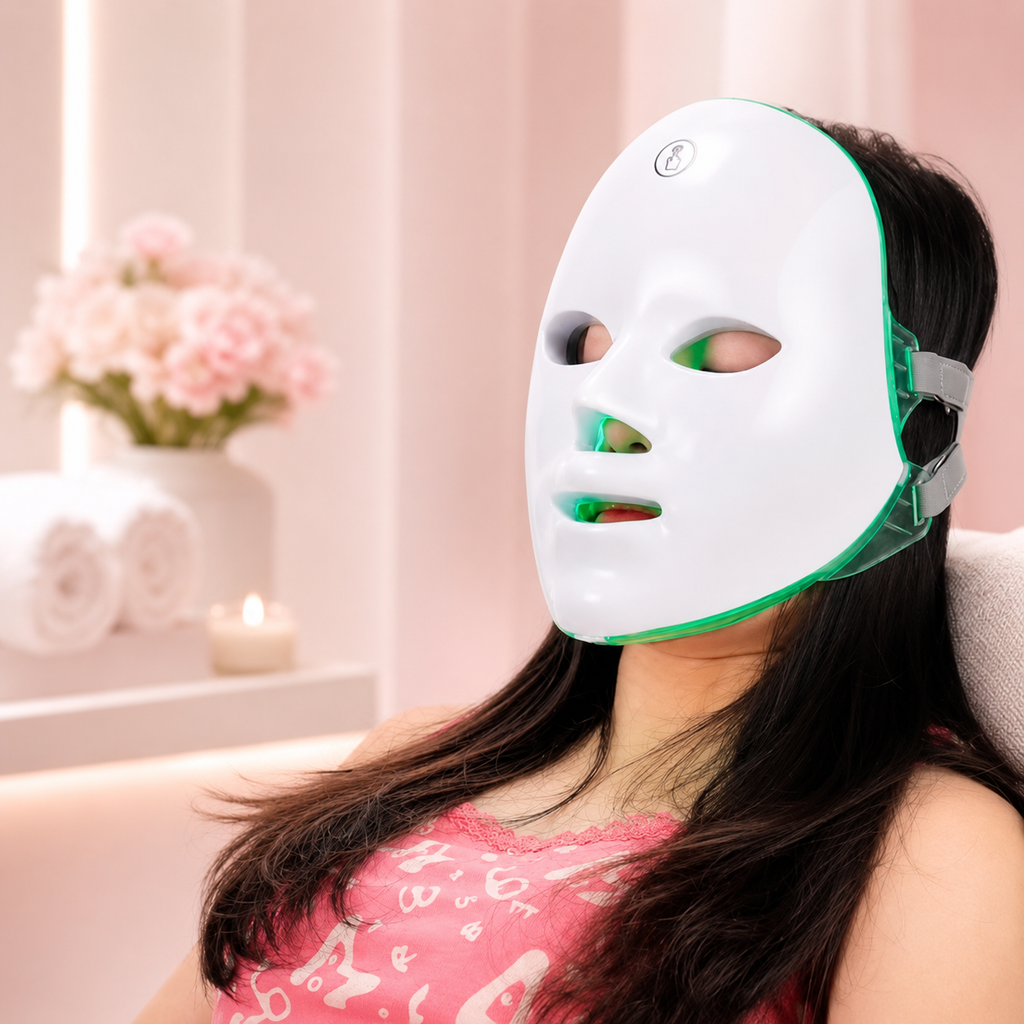 Máscara LED Facial 7 Colores — Fototerapia Antiedad